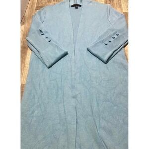 Cyrus Women's Size S Light Blue Knit Long Sleeve Cardigan Sweater‎ Drape Style